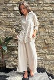 Cala Cushion Cotton Bandana Relaxed Shirt Stone